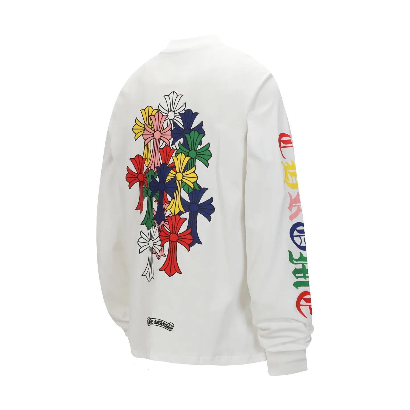 P160 -Chrome Hearts/Chrome Hearts Colorful Cross ✝️Sanskrit letters explosive long-sleeved T-shirt -High weight, high density and high quality. The wool is soft, delicate and skin-friendly. It feels soft and silky. It has excellent warmth and skin-friendly properties.